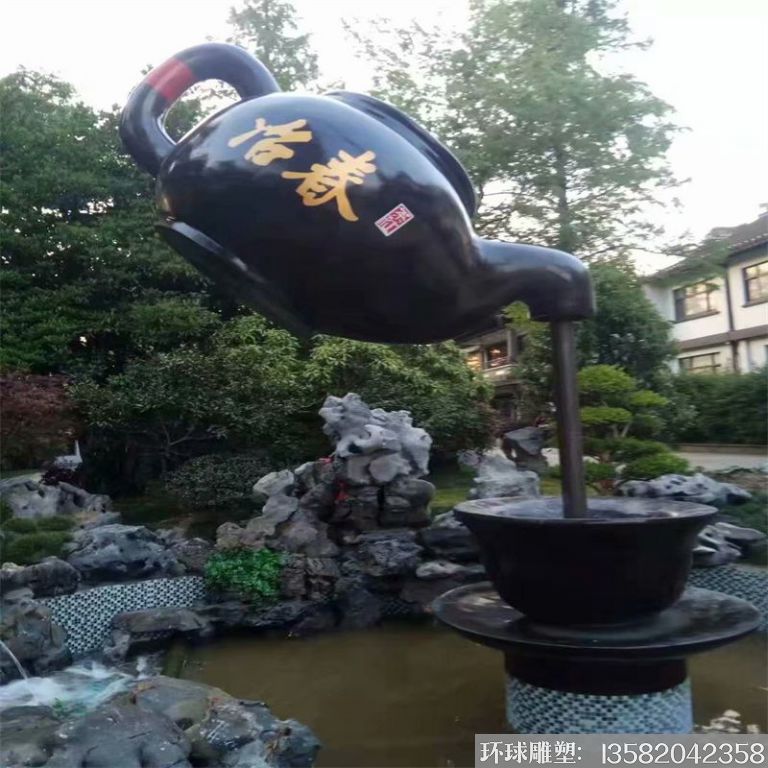 江苏扬州冶春茶叶社天壶雕塑案例3