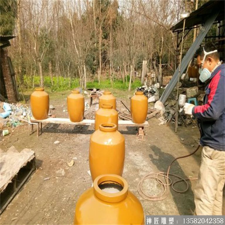 不锈钢酒坛雕塑 酒坛雕塑工艺品 酒坛雕塑景观